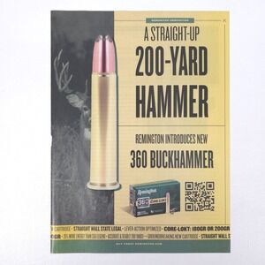 Remington 360 Buckhammer Cartridge Print Advertising Ammo Core-Lokt Deer Hunting